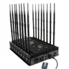 الهاتف المحمول عالي الطاقة 5G/4G/3G/2G WIFI GPS LOJACK LORA UHF VHF سطح المكتب JAMM ER مع 16 هوائيات قابلة للتعديل 110W طاقة الإخراج