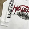 Thirts للرجال 2023 New Hellstar T-Shirt رسالة اللهب الكلاسيكية طباعة Hellstar جودة عالية الأكمام الطويلة T Shirt الرجال j230811