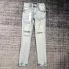 Designer Mens Purple Jeans Denim Trousers Fashion Pants High-End Quality Straight Design Retro Streetwear Casual Sweatpants Joggers 1231