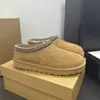 Clássico ultra botas designer mini bota de neve plataforma mulheres homens pele de carneiro tasman tazz chesut areia mostarda semente bege madeira flutuante