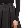 2023 Designer Womens Dress Fashion Renylon Casual Dresses Summer Super Large kjol Show Thin Pants Party kjolar Black Size S-L A1