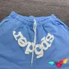 pantaloni della tuta con cappuccio ragno ragno 555 Hip Hop Bianco Uomo Cielo Blu Giovane Thug Spider Pantaloni sportivi in tutto il mondo Pantaloni di cotone Fjg0 AYFJ