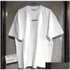 Homens camisetas Vetements Camiseta Homens Mulher Manga Curta Big Tag Hip Hop Solto Bordado Casual Tees Preto Branco Camisetas Top X0726 D Dhimt