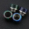 Snake Skin Grid Pattern 810 Thread Epoxy Resin Stainless Steel Drip Tips Wave Wide Bore SS Mouthpiece TFV8 TF12 Kennedy 24 Goon 528 ZZ