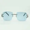 Jambes de lunettes de soleil en diamant griffe 3524014 avec lentilles de coupe de 58 mm épaisseur 3.0 watch03c