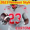 Eddie George 2023 Nyaste Ohio State Buckeyes fotboll Jersey Jack Tatum J.T Barrett Terry McLaurin Ryan Shazier Cardale Jones Denzel Ward Sam Hubbard Dante Booker