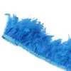 Ruban en dentelle multicolore en plumes de dinde naturelles, pour décoration de robe de mariée, artisanat de couture, largeur 15-20cm, vente en gros