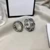 Fashion Band Vintage Great Wall Pattern Designer Trendy Sier Ring for Women Wedding Rings Men Jewelry