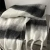Geavanceerde gradiëntsjaal verdikte extra lange warme sjaal met mohair imitatie kasjmier paar nekband voor herfst- en wintervrouwen