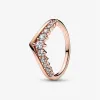 Authentic Fit Pandorabracelet Rings Charm Charm New Rose Gold Series Charme para Mulheres Amantes em forma de coração Os anéis redondos Diy Jewelry 484