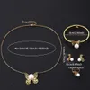 Designer Jewelry Chinese Explosive Highlight White Pearl Bracelet Set Niche Versatile Gold Titanium Steel Butterfly Pendant Necklaces The New Listing