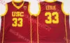 Cheryl Miller USC Trojans كرة السلة Jersey 33 Lisa Leslie Jerseys Mens S-3XL