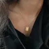 Saijia Necklace Women's Arc De Triomphe Hollow CELI Small Fang Brand Pendant Gold Simple Collar Chain