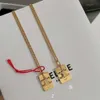 Saijia Necklace Women's Arc De Triomphe Hollow CELI Small Fang Brand Pendant Gold Simple Collar Chain
