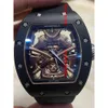 Designerhorloge Rm47 SUPERCLONE Actieve Tourbillon Keramisch uitgehold automatisch mechanisch herenhorloge BBR YS RM047 Black Knight montres de luxe RM047