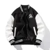 CP Fashion Mens Leather Jacket Designer Winter Autumn American Baseball Coat Ml Letter broderad MA Kontrastfärg Panelled978747