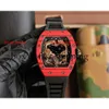 Design RM57 Tourbillon Male Dragon och Phoenix Superclone Carbon Fiber Watch Automatic New RM57-01 Watches Light Wristwatch558 Montres de Luxe