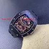 Reloj de diseñador Rm47 SUPERCLONE Active Tourbillon Ceramic Hollow Out Reloj mecánico automático para hombre BBR YS RM047 Black Knight montres de luxe RM047