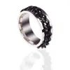 Trendy Titanium Accessories, Stainless Steel Rotatable Chain Ring, Men's Cool Rotating Bottle Opening Ring