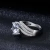 Tiktok vente chaude princesse grand oeuf de colombe luxe 5 carats Imitation pour les femmes haute teneur en carbone Mosan diamant bague