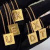 CE Ny produkt Guldblock Letter Necklace Women's Full Diamond Small Design Collar Chain High Sense Pendant