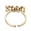 New Couple Women's Fashion Simple Digital Combination Stainless Steel Birthday Ring