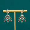 Örhängen designer örhängen ljus lyx ny diamant julgran örhängen personlig temperament jul färgglada diamantörhängen örhängen för kvinnor