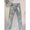 Brand Designer Mens Denim Trousers Fashion Pants Straight Design Retro Streetwear Casual Sweatpants Purple Jeans589388