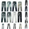 Projektant Mens Purple Dżinsy Dżinsowe spodnie modowe Wysokiej jakości prosta design retro streetwear swobodny dres joggers 264