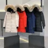 Designer Mid Length Version Puffer Jacket Gooses Down Parkas Winter Thick Warm Coats Womens Windproof Streetwear Causal 2023