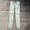 Designer per uomo donna pantaloni viola marca jeans estate foro 2023 nuovo stile ricamo auto 583 900 895