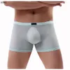 Marke Männer Mesh Boxer Atmungsaktive Transparente Trunk Shorts Sexy Unterwäsche EU Größe S XL