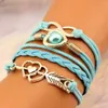 Fashion Cupid Arrow Love Pearl lor Hmade Multi Layer Exquisite Woven Bracelet