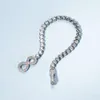 Sterling Sier Full Bracelet Women's Bag Set with Round Imitation Simple High Carbon Diamond Platinum Little Miss Mori's