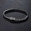 Bracciale in argento sterling rotondo con diamanti avvolgenti con catena fatta a mano dal design piccolo, regalo semplice ed elegante per la migliore amica