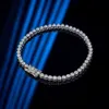 Stone Bracelet Women's Sterling Sier 3 Cent Mosang Diamond Extremely Simple, Light , Trendy Person Full Diamond, Small Design