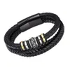 Leather Hwoven Ethnic Style 's Stainless Steel H Rope Bracelet