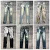 Diseñador para hombre Pantalones vaqueros morados Pantalones de mezclilla Pantalones de moda Calidad de gama alta Diseño recto Retro Streetwear Pantalones de chándal casuales Joggers 702