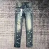 2023 Фиолетовые отруби* Мужские дизайнерские антивозрастные повседневные джинсы Slim Fit Pu2023900 Размер 30-32-34-36 539