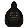 Felpe con cappuccio da donna Cara persona dietro di me Felpa con cappuccio Mental Health Awareness Pullover Estetica vintage con parole sul retro Unisex Trendy ntal