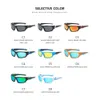 Lunettes de soleil de sport surdimensionnées, une pièce, de haute qualité, monture bicolore, polarisées pour l'extérieur, pour hommes