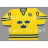 Team GH Vintage 2002 Zweden Jerseys 12 DANIEL SEDIN 30 LUNDQVIST 5 NICKLAS LIDSTROM ELIAS PETTERSSON 40 HENRIK ZETTERBERG Custom Hockey zeldzaam