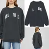 AW ABANINES Nouveau Niche Designer Sweat Pull Casual Mode Lettre Vintage Imprimer Col Rond Coton Tendance Lâche Polyvalent Sweats À Capuche Pull Tops Annie Bing