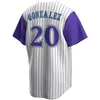 Retro 51 Randy Johnson Baseball Jersey 9 Matt Williams 44 Goldschmidt Purple Vintage Mens Jerseys