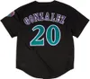 Retro 51 Randy Johnson Baseball Jersey 9 Matt Williams 44 Goldschmidt Purple Vintage Mens Jerseys