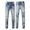 2023 Miri Haute Qualité Mode Hommes Jeans Cool Style Designer Denim Pantalon En Détresse Ripped Biker Noir Bleu Jean Slim a1