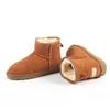 Designer mini bota e ultra mulher plataforma botas de neve austrália pele quente sapatos de couro real chesut tornozelo botas macias para mulheres ies