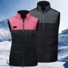 Gilet chauffant électrique Usb pour hommes, veste d'hiver, vêtements thermiques chauds, gilet de ski chauffant
