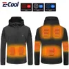 Winter Jacket Hooded Heated Usb Electric Heating Jackets Camping Hiking Fishing Warm Coat Clothes M Xl