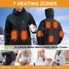 Veste d'hiver à capuche chauffée Usb vestes chauffantes électriques Camping manteau chaud vêtements M Xl